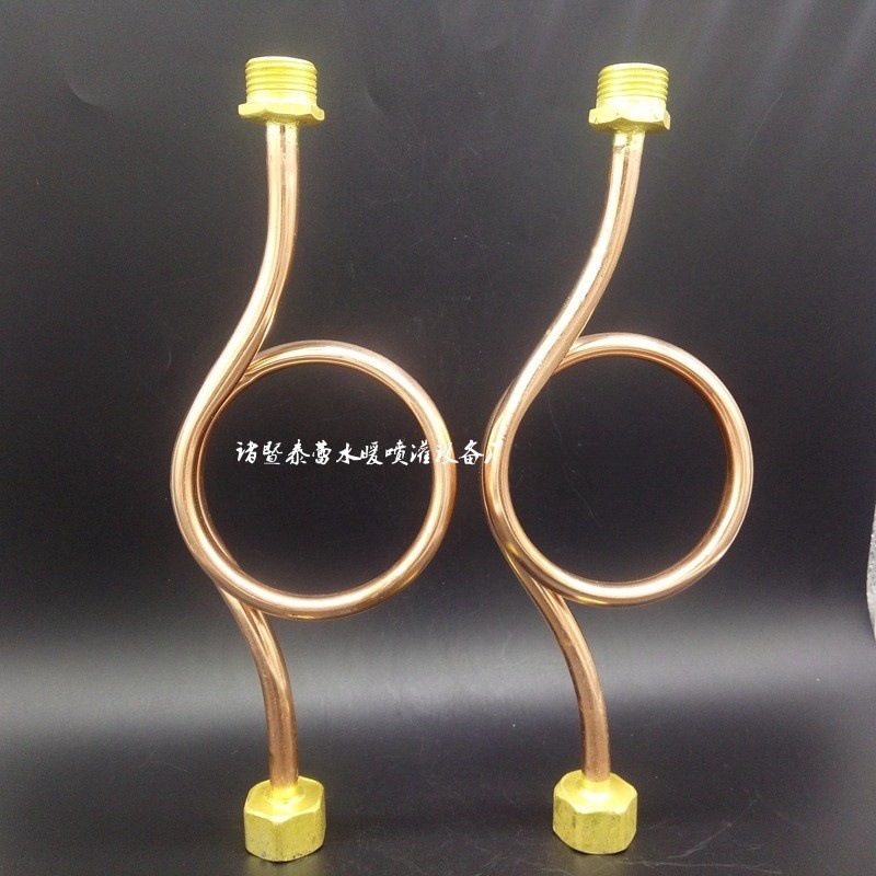 加厚全铜表弯管 压力表缓冲管 铜 M1/2*F20*1.5 铜缓冲管DN15