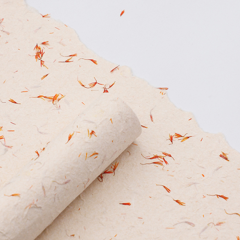 pétalos desgarrados mano Dongba papel embalaje de flores de alta textura materiales hechos a mano papel de envoltura de flores plantas creativas papel de arte al por mayor