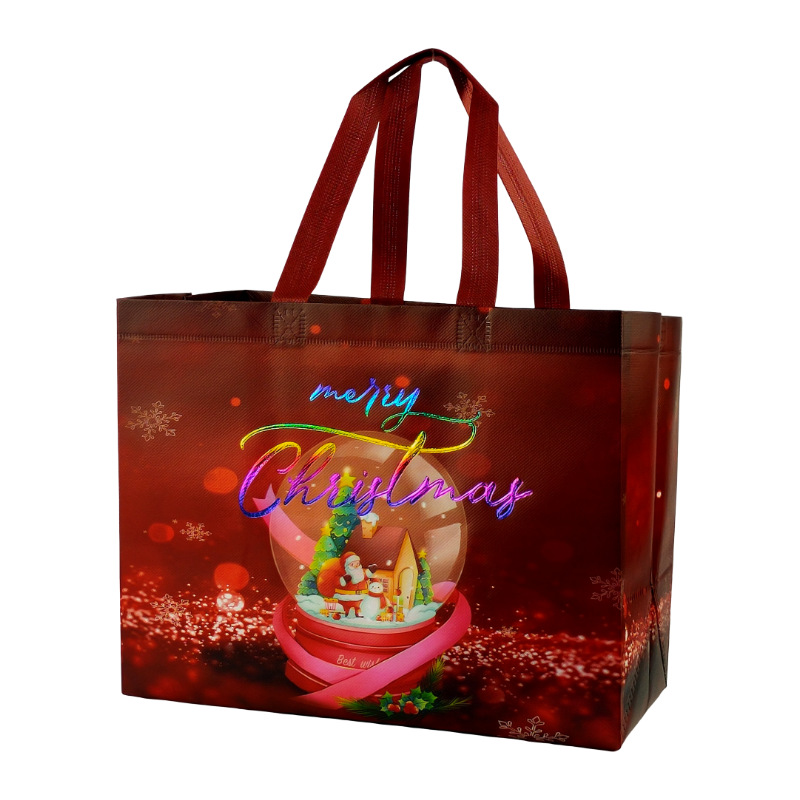 Bolso no tejido de Navidad bolso de mano logotipo personalizado gran película de dibujos animados transfronterizos alta sensación bolsa de embalaje de regalo