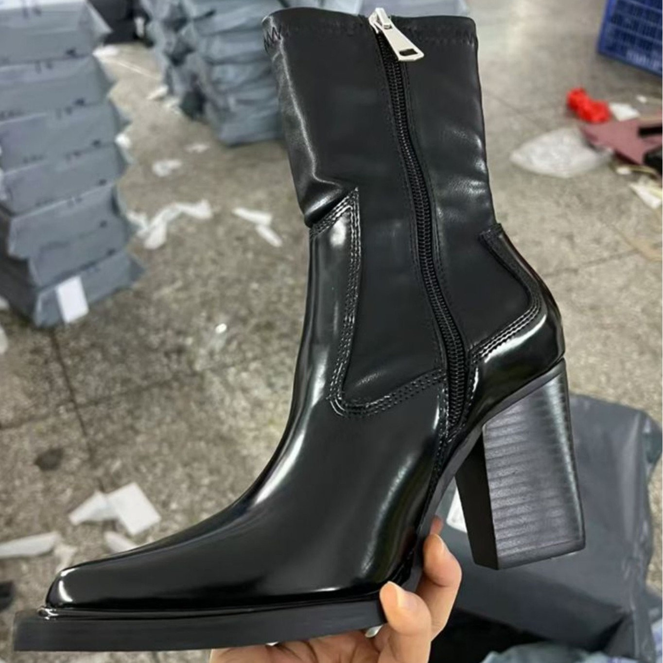 블랙 8CM 싱글 안감