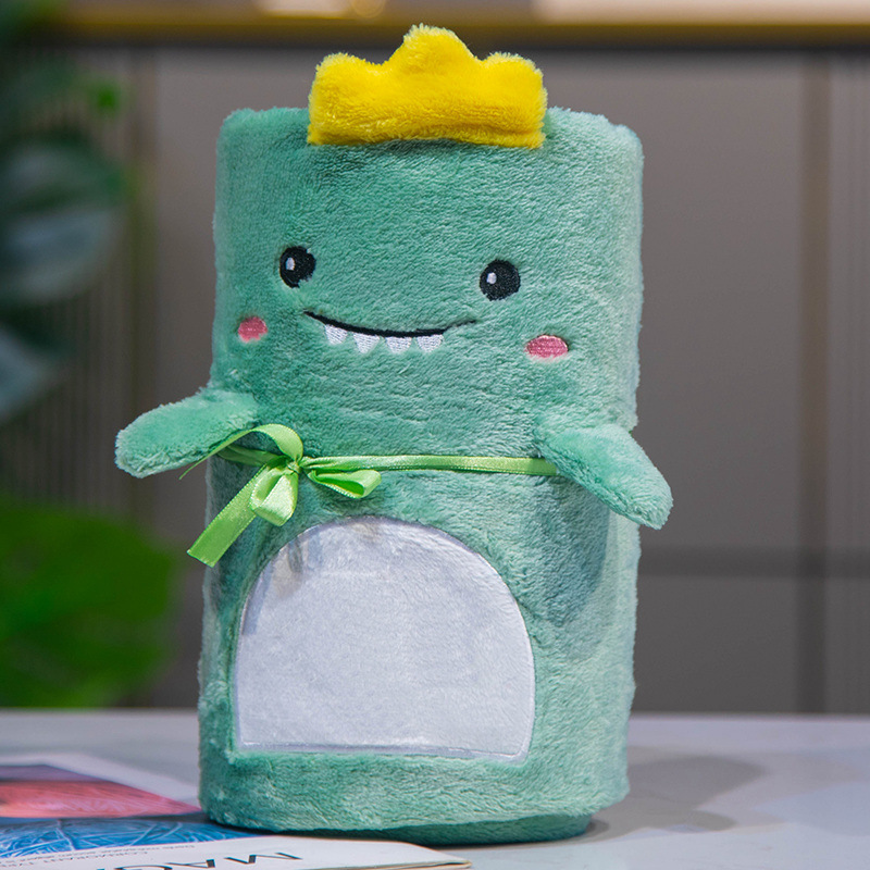 Animal de dibujos animados coral rollo manta Oficina siesta manta aire acondicionado manta estudiante niños pequeña manta grupo edificio empresa regalo