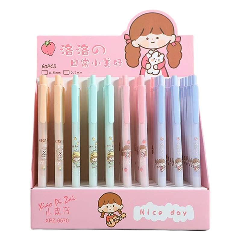 0.70.5 lápiz de color caramelo lápiz móvil de dibujos animados lindo pluma automática Lápiz automático de estudiante de escuela primaria de primer grado