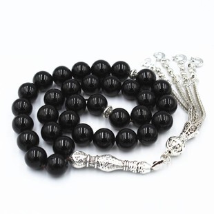 New cross-border Arab high-grade 33 10cm natural agate stone bracelet rosary beads Tasbih