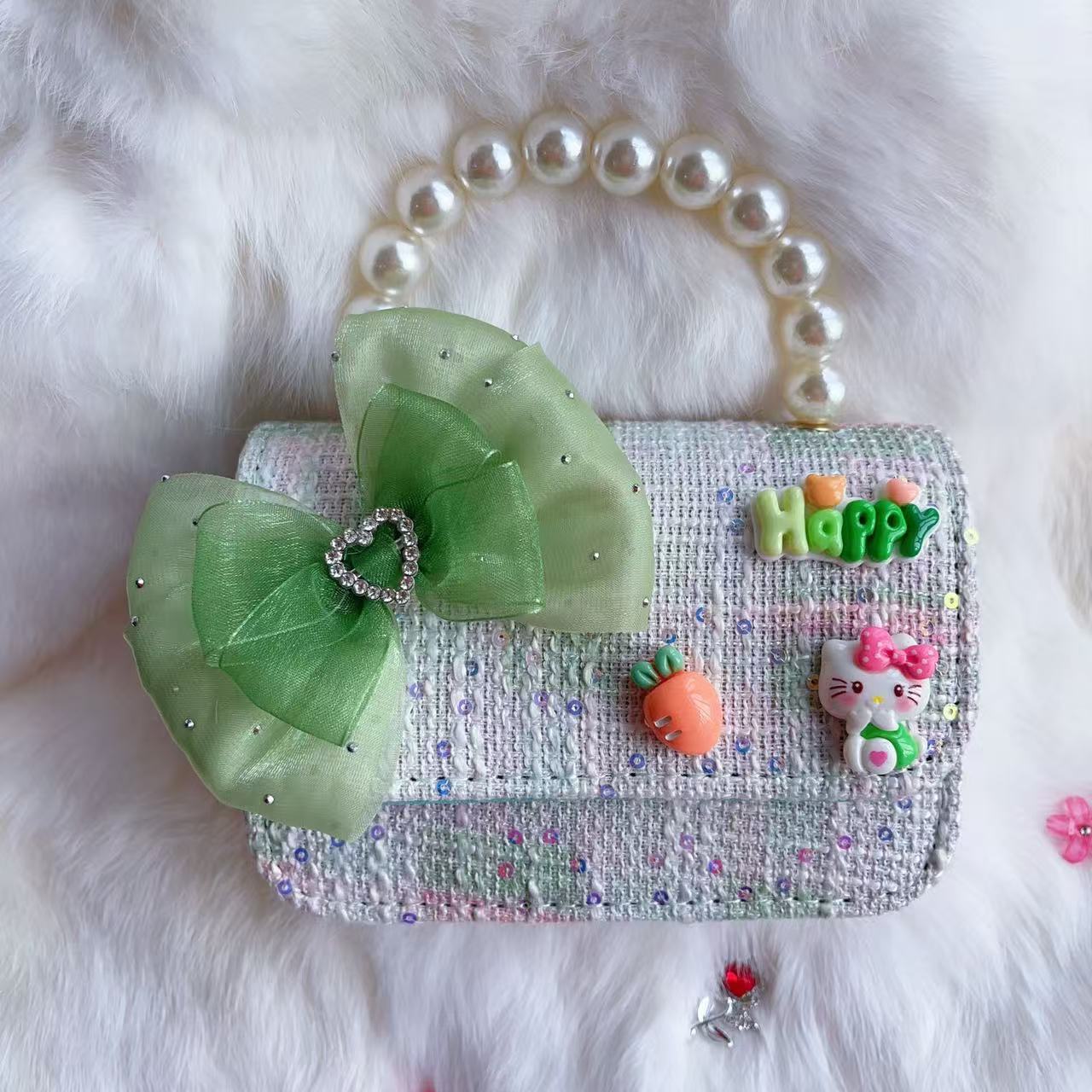 Nuevo tipo de bolsos para niños, bolsos de moda, bolsos de princesa de viento, bolsos portátiles lindos para chicas, bolsos de red para bebés.