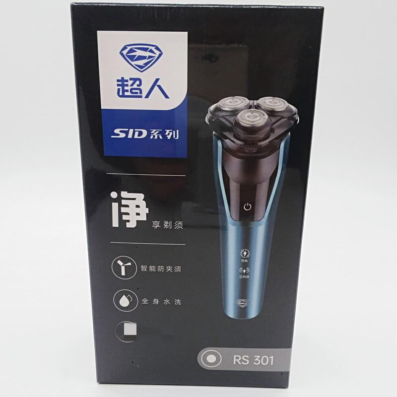 Superman Electric Shaver RS301 Rechargeable Razor TYPE-C Body Washing 3 Floating Cutter Head 305