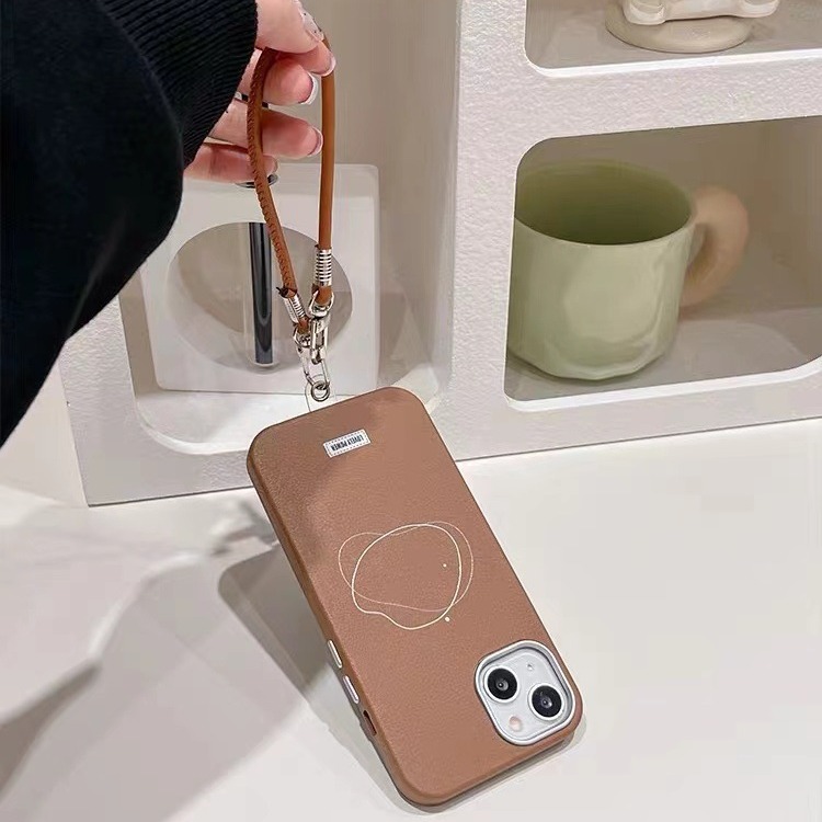 Maillard líneas simples para iPhone16promax funda para teléfono móvil 14 Apple 15PM portátil 13 otoño e invierno 16