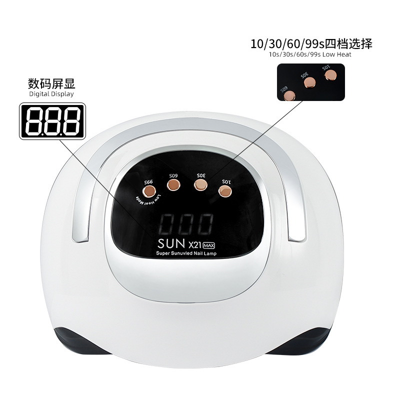 Lámpara de uñas transfronteriza Lámpara de uñas inteligente de 320W de alta potencia Lámpara de fototerapia portátil conveniente Lámpara de parrilla de uñas led de 72 piezas