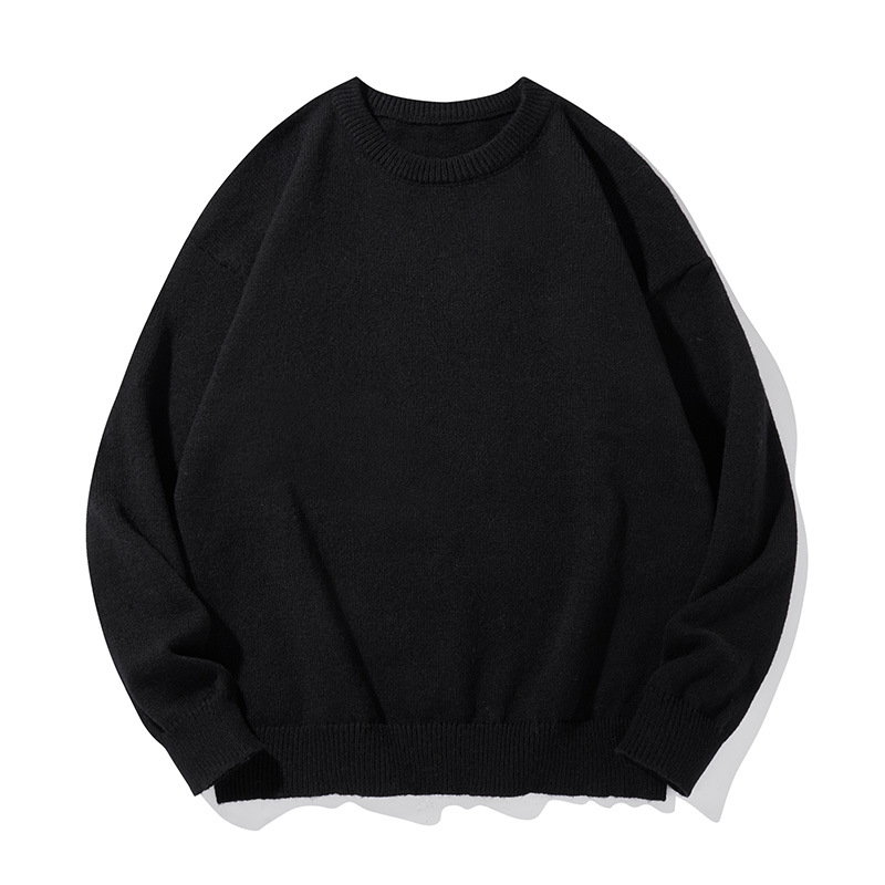 Men's Round Neck Sweater - Lightweight Knit Pullover For Fall & Winter, Soft & Comfortable, Versatile Layering Piece_voghion.com