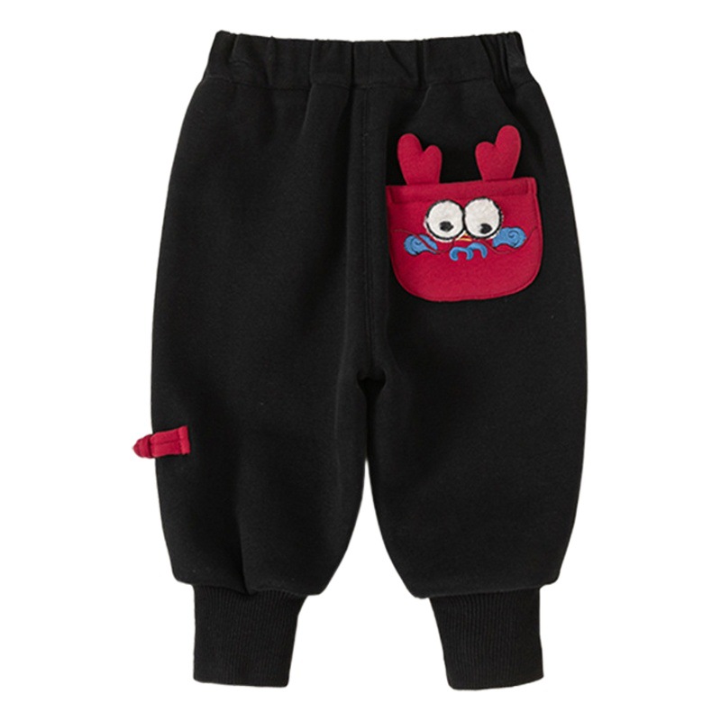 Ropa infantil Youbao, pantalones para niños, novedades de invierno, estilo chino, pantalones casuales para bebés, pantalones largos para niños, pantalones deportivos para niños pequeños image 1