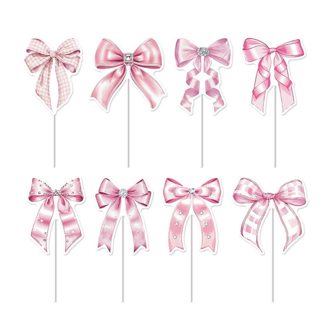 Lugar del fabricante Pajita de papel con lazo creativo Decoración de fiesta Postre Taiwán Vestido de cumpleaños Botella de pudín Plugin de pastel