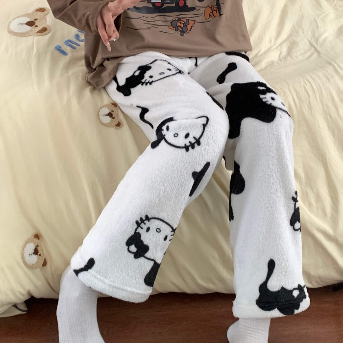 Pantalones de dormir de franela para gatos KT