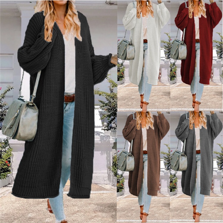 Foreign Trade Autumn and Winter New Women's Knitted Shirt Solid Color Long Sleeve Curl Knitted Long Large Size Women's Coat Sweater Women Foreign Trade Autumn and Winter New Women's Knitted Shirt Solid Color Long Sleeve Curl Knitted Long Large Size Women's Coat Sweater Women