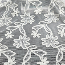 立体盘花镂空蕾丝花边满幅DIY设计师面料wholesale lace fabric