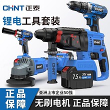 正泰充电电锤电镐多功能大功率混凝土电动无刷工具套装锂电冲击钻
