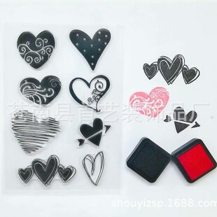 Cross-Border Acrylic Transparent Silicone Stamp Handle Backing Plate Crystal Planner DIY Scrapbook Album