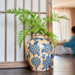 新中国式青花磁器花瓶室内客間玄関飾りテレビ戸棚生け花陶磁器花器飾り