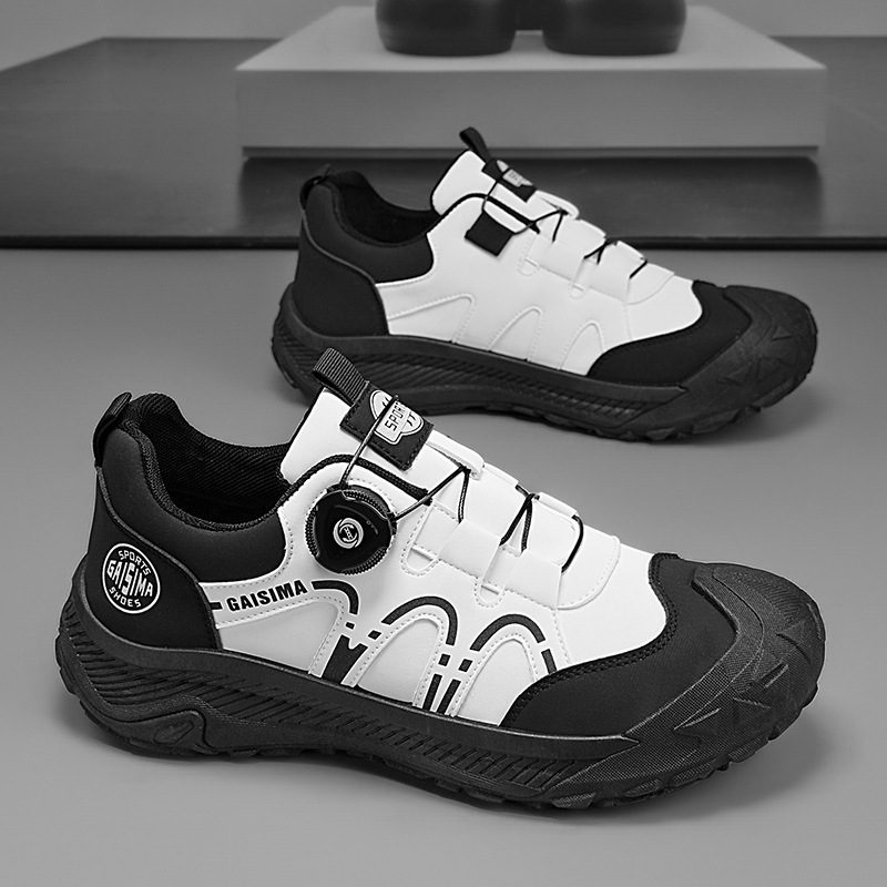 2025 chatter con alta calidad en vivo cuero impermeable botón giratorio zapatos de skate casuales de estilo de puerto zapatos de skate de hombre