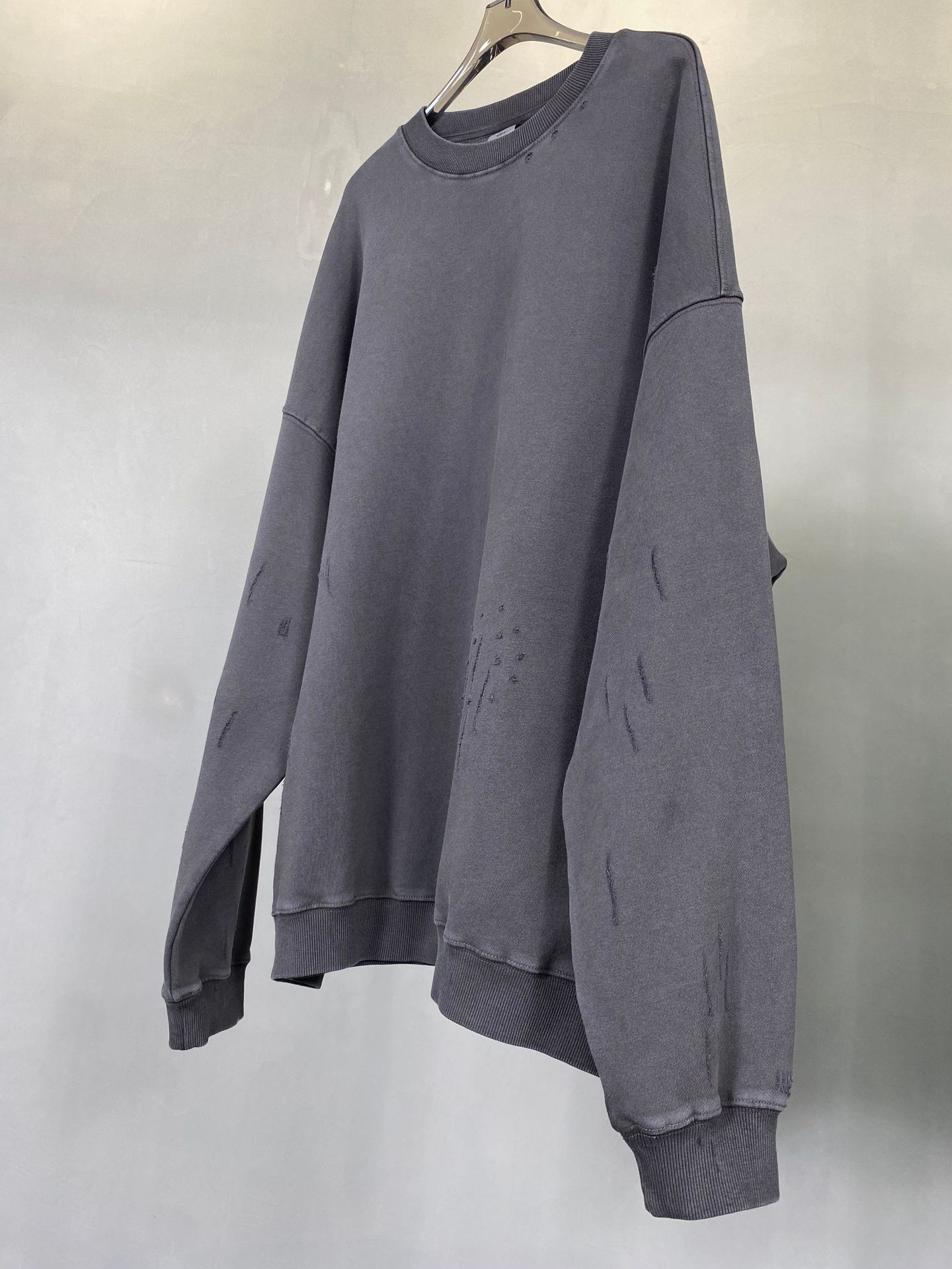 Herren Sweatshirt Schwerer Retro Pullover Mit Waschung_voghion.com