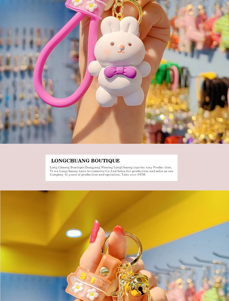 35g Weight Bag Pendant, Keychain Classification 1 Piece Quantity Casual, Street Occasion Resin Material Animal Pattern Unisex Gender Cartoon Style, Cute Style 1 Piece Cartoon Style Cute Animal Resin Unisex Bag Pendant Keychain 4