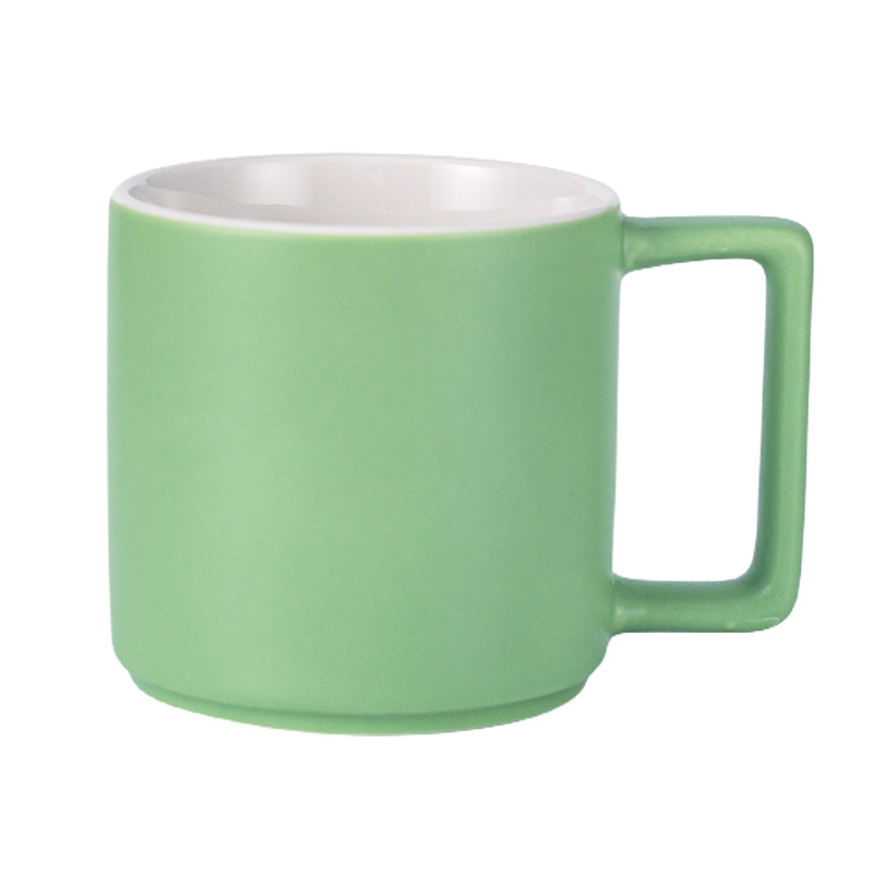 Transfronterizo de Amazon taza blanca taza de alto aspecto creativo Oficina taza de café pareja taza de agua Taza de cerámica
