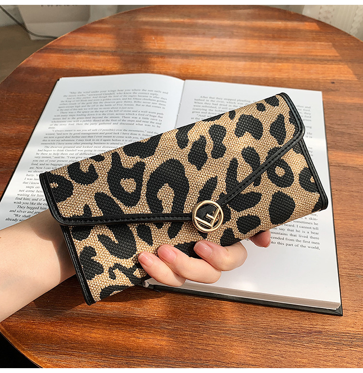 Leopard Print Retro Wallet Female Short New Printed Coin Purse Multi-card Card Bag Wholesale display picture 30