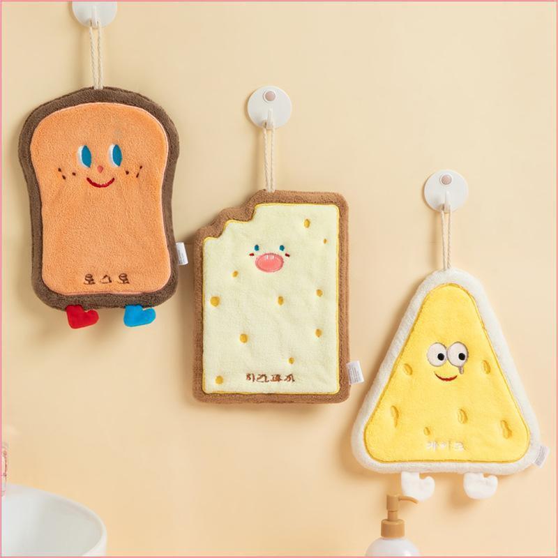 Cheese series hand towels, quick-drying kitchen and bathroom cloths, handkerchiefs, hand towels, square towels, multifunctional and practical
