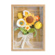 Hand-crocheted wool flower finished sunflower knitted immortal bouquet photo frame pendant teacher holiday gift