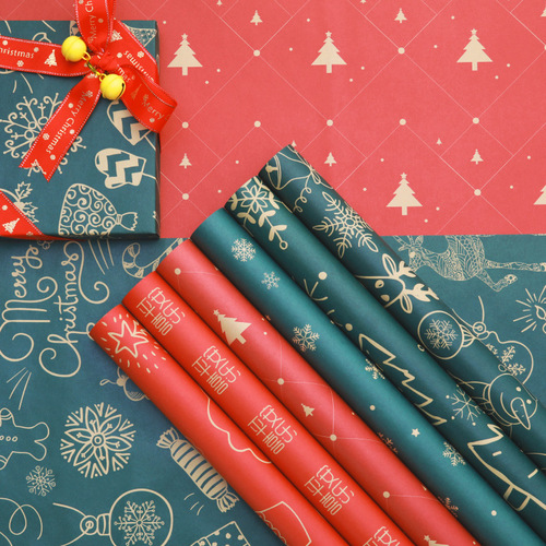 Year of the Rabbit Christmas gift box gift wrapping paper Christmas Eve apple exquisite bouquet flowers gift wrapping paper