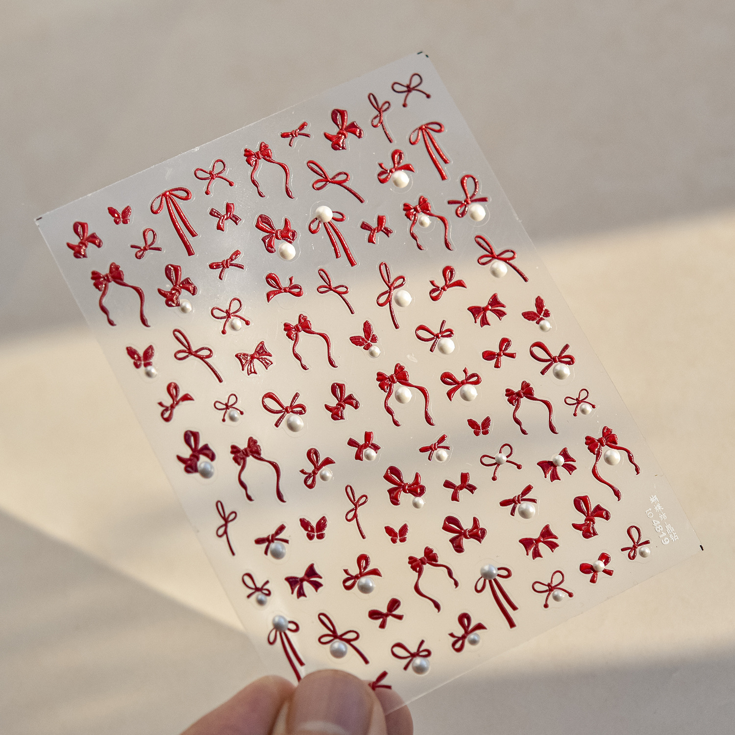 10g Weight Nail Decals  Classification of Nail Art Accessories Nail Patches Nail Supplies PET Material Cartoon, Bow Knot Pattern Sweet, Simple Style Style Sweet Simple Style Cartoon Bow Knot PET Nail Patches 12