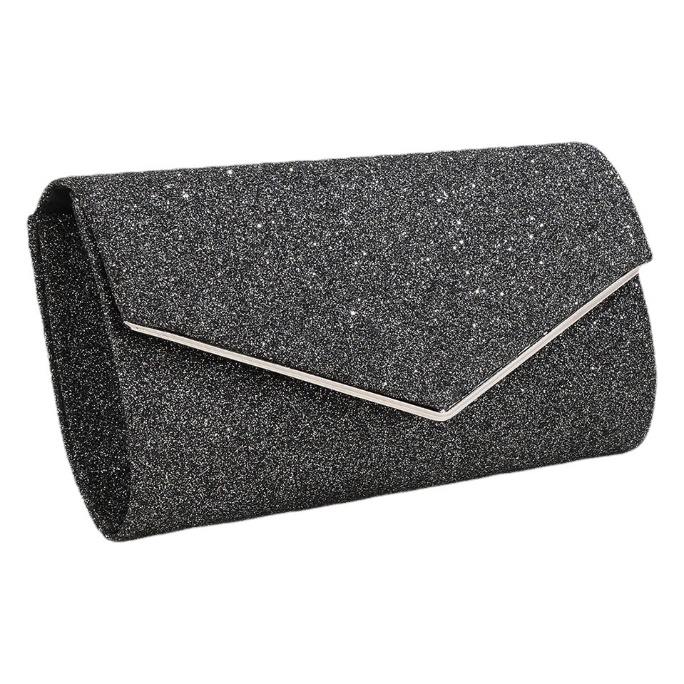 En stock nuevo comercio exterior transfronterizo fino flash noche bolsa de metal tríptico bolso de mano hombro crossbody vestido de noche bolsa