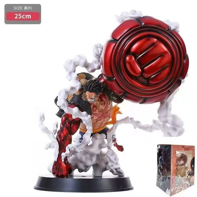 Оптовый набор Аниме One Piece GK Большая ручка Луффи Апе Король Пистолет Модель Лаки Лиффи Статуэтка в коробке