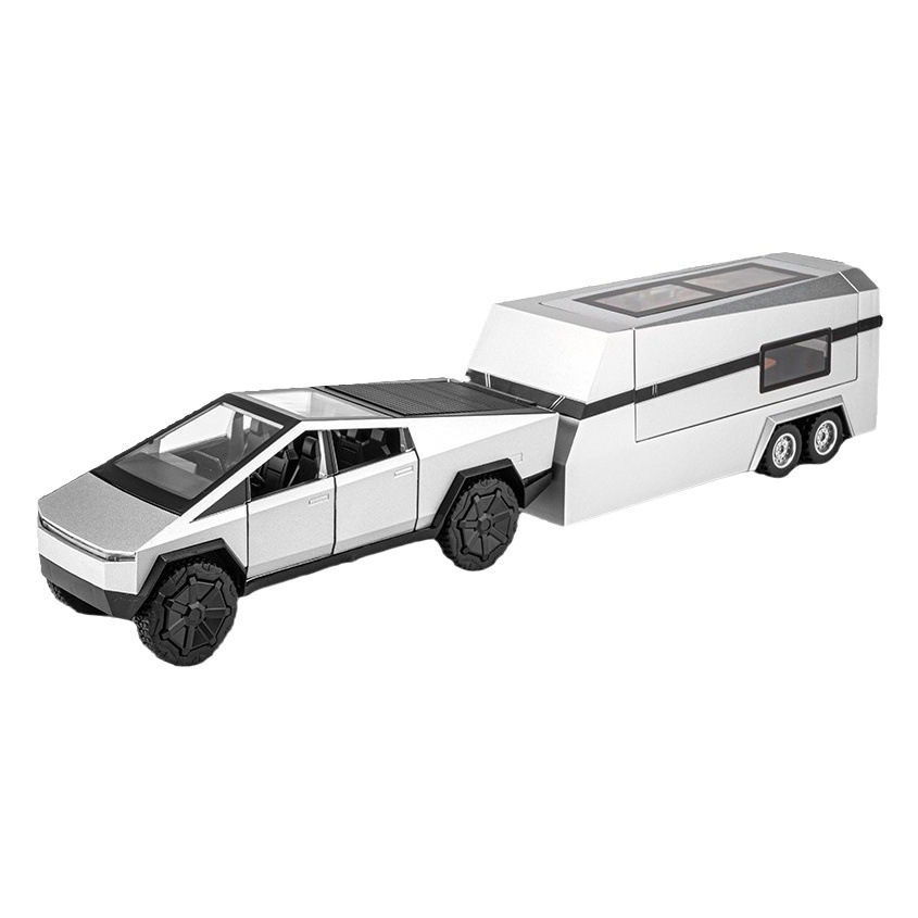 1:32 Tes remolcador RV modelo de coche de aleación mesa con adornos juguetes para niños venta caliente juguetes transfronterizos