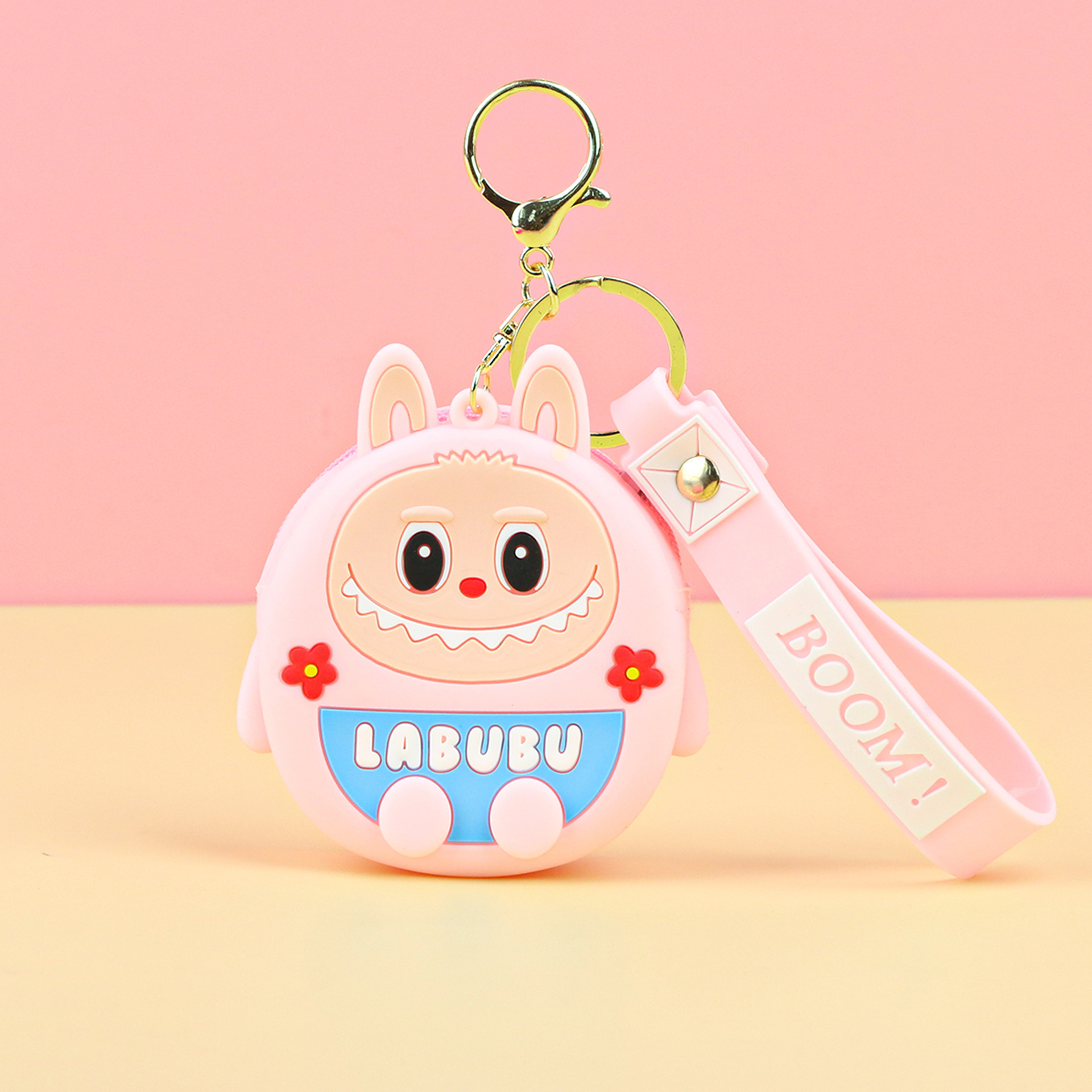 子供用ラブブ小銭入れシリコンプチギフトキーホルダーペンダントカードキャッチャーマシンプチギフトラブブ