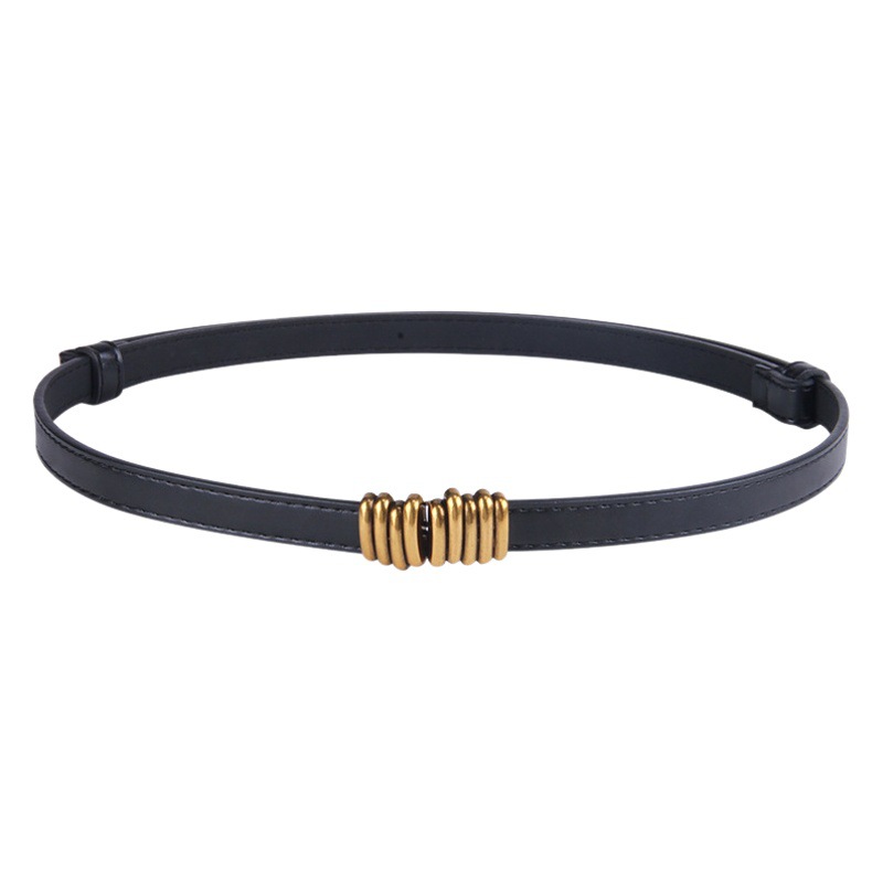 Vestido cinturón de cintura a juego suéter abajo chaqueta hebilla gancho ajustable Cinturón fino femenino decorativo pequeño cinturón femenino