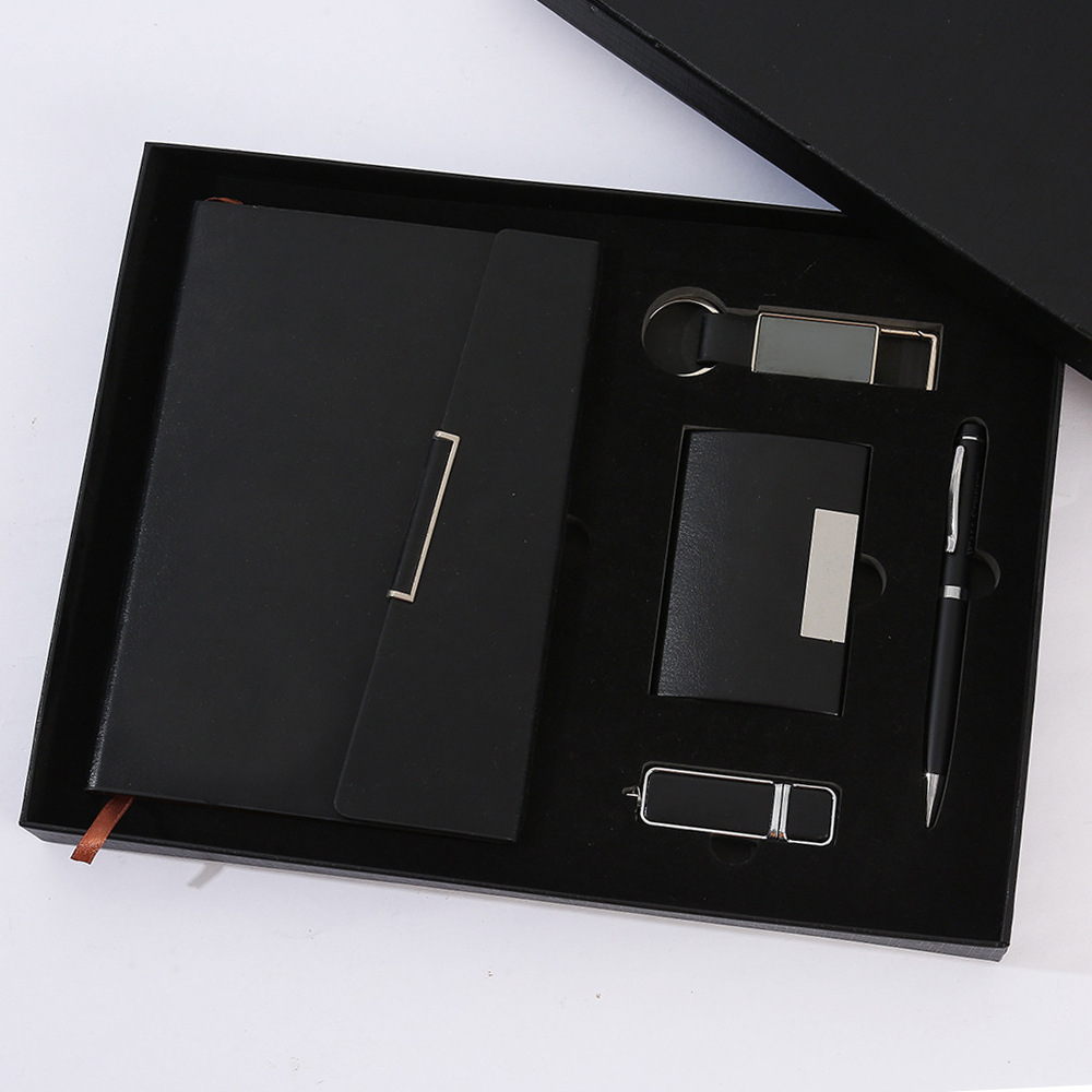 Cuaderno de negocios transfronterizos caja de regalo personalizada logotipo impreso foldable cuaderno de mano entrega mundial rápida portátil