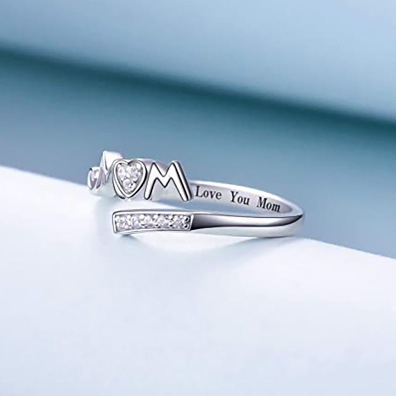 Copper Material Wholesale Sweet Geometric Copper Inlay Zircon Rings