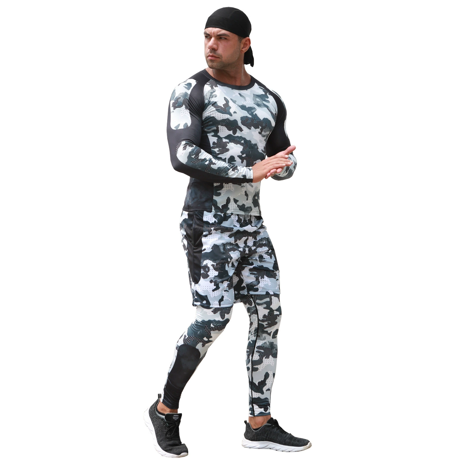 Спортивный костюм, эластичный джерси, комплект для зала, 3 предмета