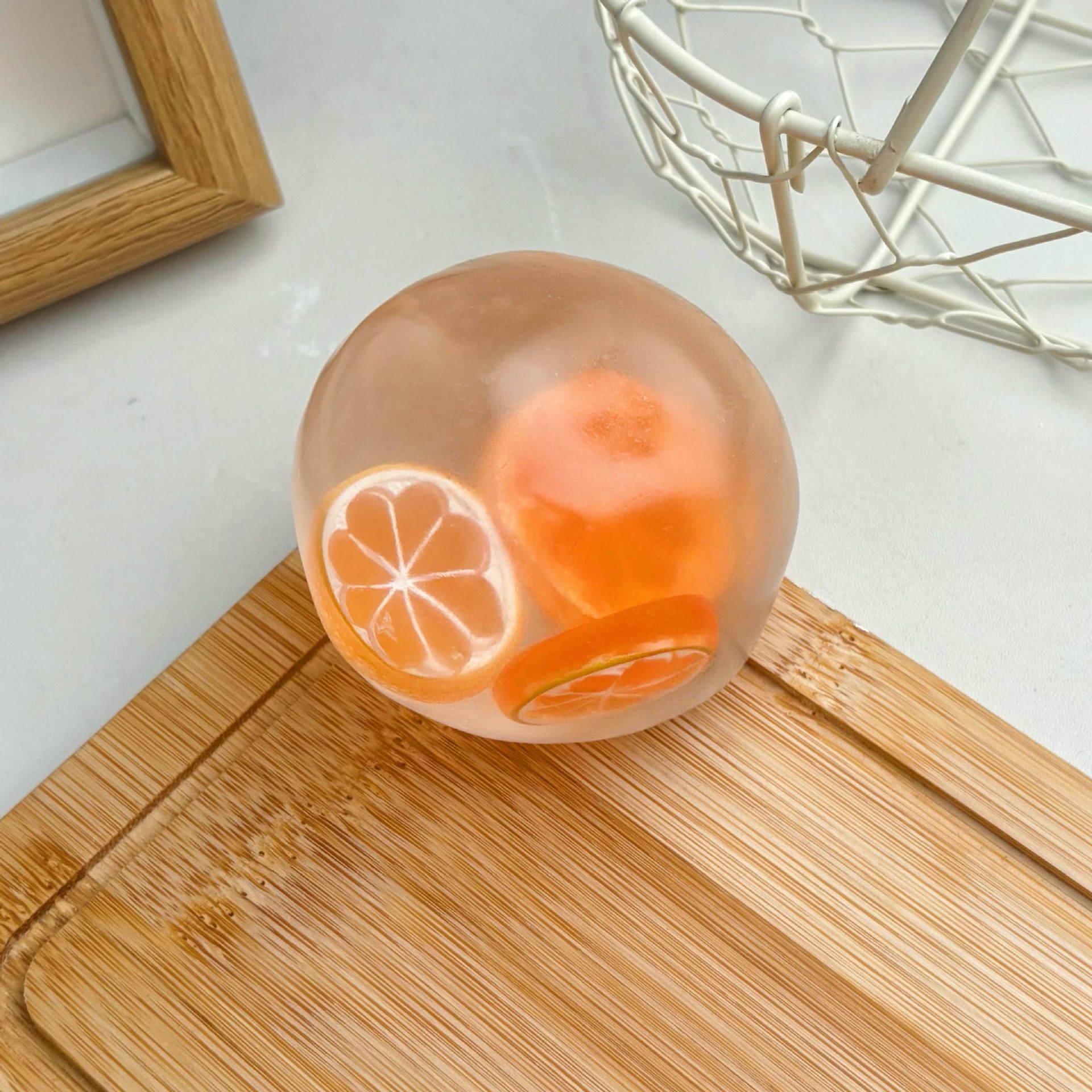 6cm tangerine vaseline handmade ball