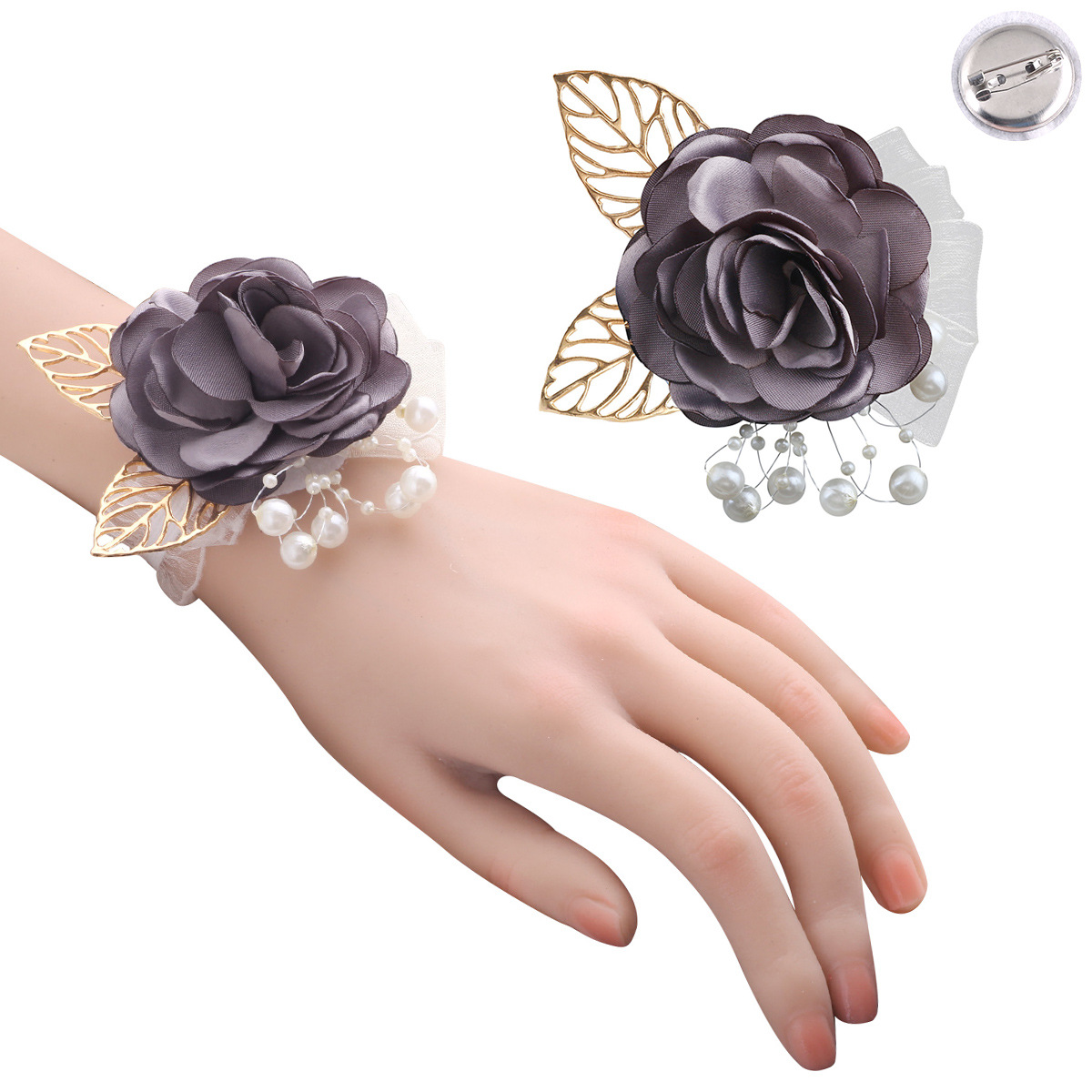 灰色手腕花+背扣胸花.jpg