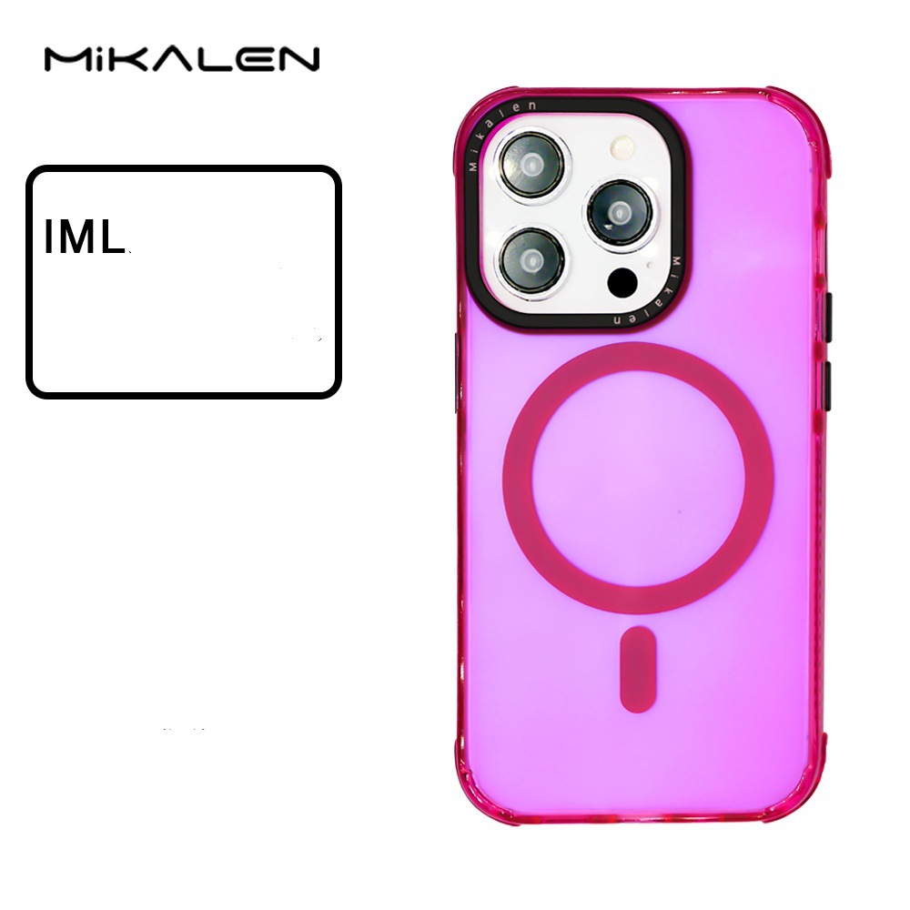 Apio magnético esmerilado de color caramelo simple para iPhone16ProMax Premium Sense 15 Funda para teléfono móvil 13 Apple 14 Mujer