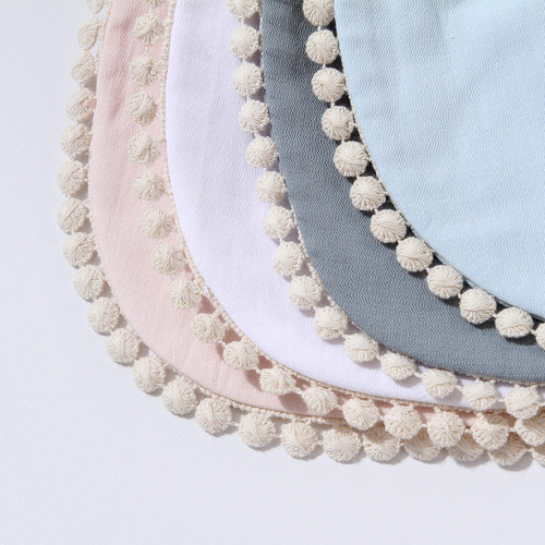 ins maternal and infant products baby bibs soft bamboo fiber cotton children's bibs solid color saliva towel headband cover