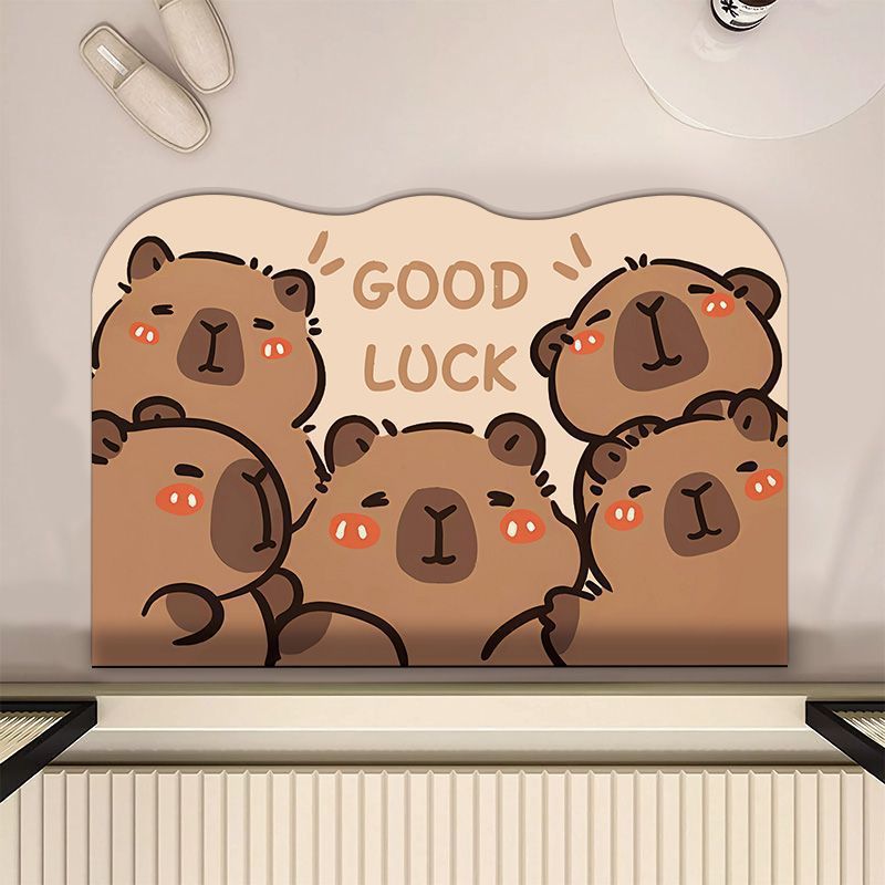 Capybara Diatom Mud Non-slip Floor Entrance Door Mat, Bathroom Foot Mat Wholesale_voghion.com