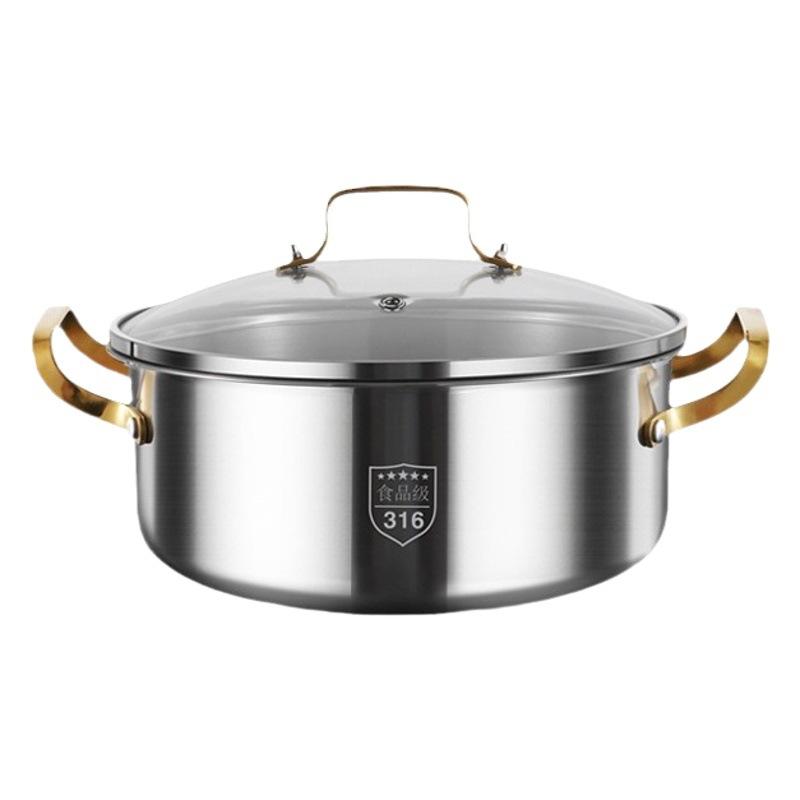 316 de acero inoxidable de Pato Mandarín olla caliente engrosada hogar Cocina de inducción olla especial olla caliente olla de gran capacidad olla de sopa olla caliente