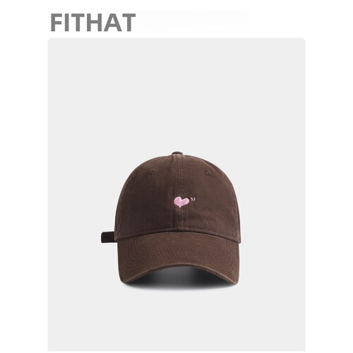 Korean version of the new love embroidered versatile baseball cap for women ins simple casual student shopping internet celebrity duck tongue hat