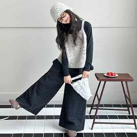 女童巨好看套装秋季2025新款女大童韩系穿搭秋装马甲阔腿裤三件套