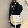 Shoulder bag suitable for men and women, trend one-shoulder bag, Japanese backpack for leisure, Korean style