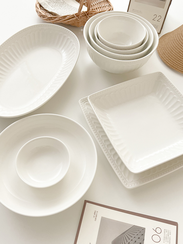 Ceramic Bowl and Plate Dinnerware Set for Home Use, Soup Bowl, Rice Bowl, Noodle Bowl, Rice Plate, Dish Plate, Stylish Housewarming New Home Utensils Ceramic Bowl and Plate Dinnerware Set for Home Use, Soup Bowl, Rice Bowl, Noodle Bowl, Rice Plate, Dish Plate, Stylish Housewarming New Home Utensils