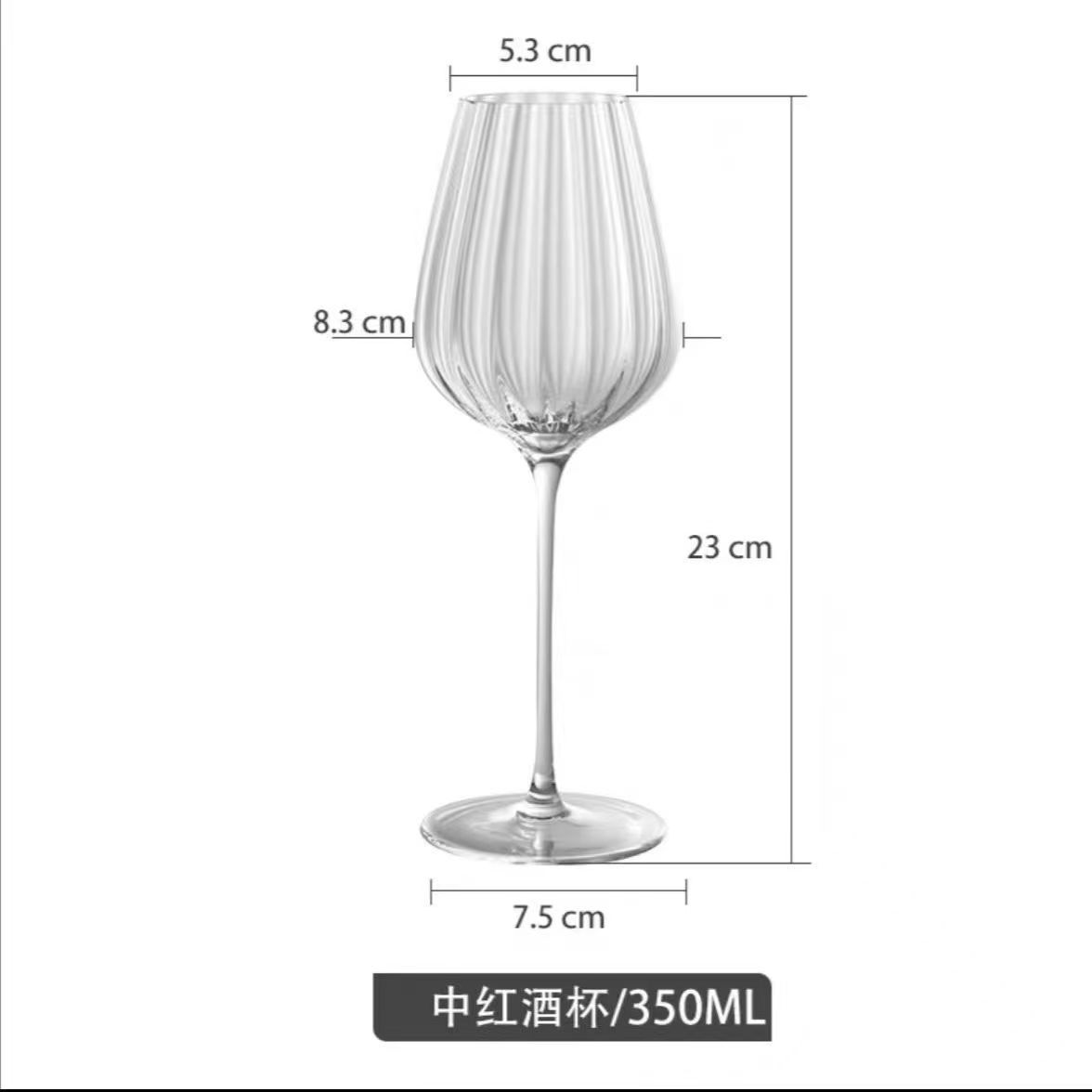 Fábrica al por mayor prisma roscado taza de vino creativo de cristal de gran vientre taza de vino taza de pie alto