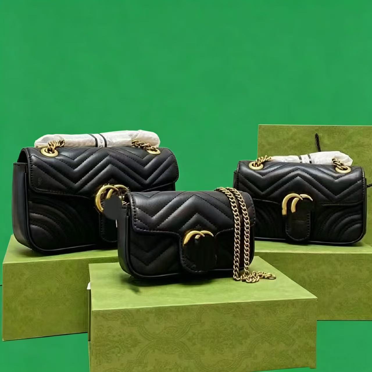 Gu Mamon klassik dəri qadın çantası, çarpaz və messenger modeli