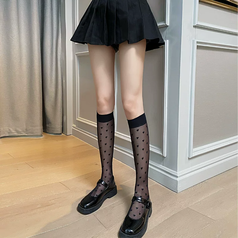 Ultra thin spring summer tights, knee socks, mid-length